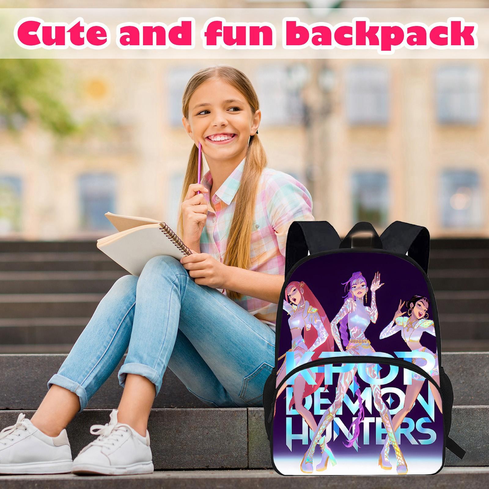 

Набор из трех предметов: мультяшный рюкзак для начальной школы и сопутствующий рюкзак One Size