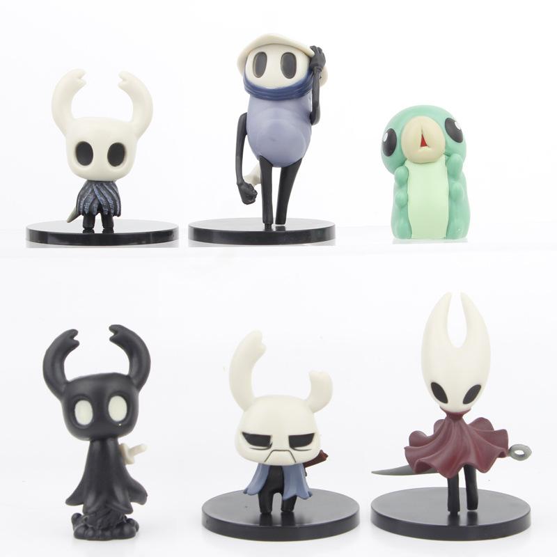 6 Stück Hollow Knight Anime Figur Seidenlied Der Ritter Wespe Zote Made Käfer Figur Puppe Sammlung Figur Modell Spielzeug Geschenk