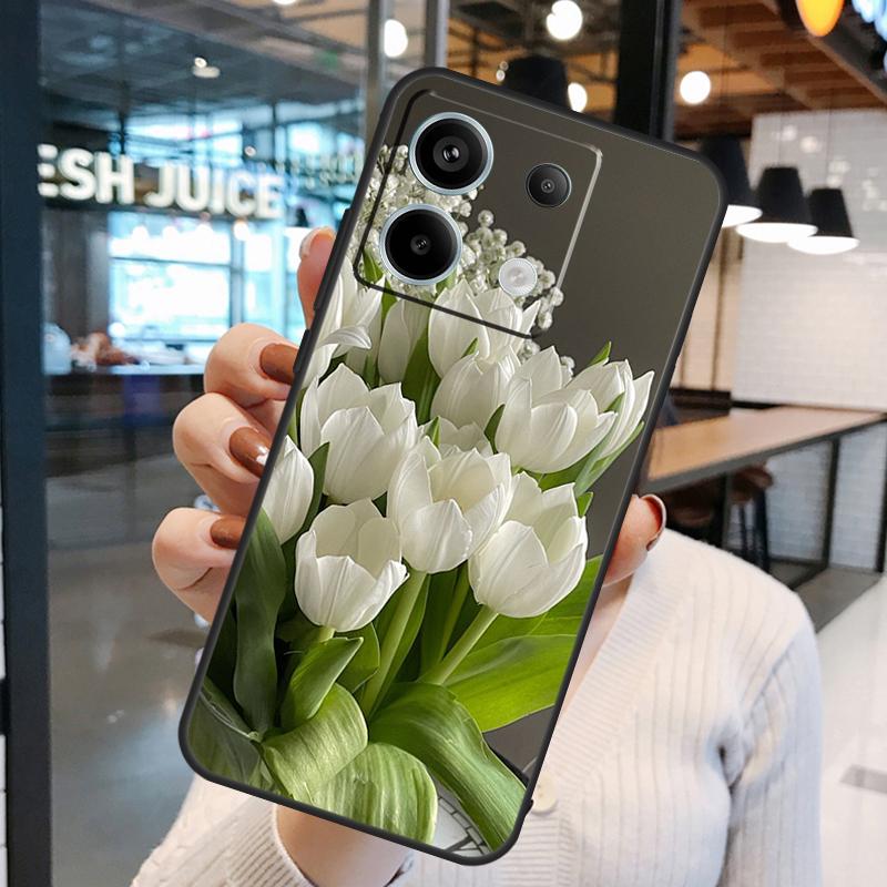 Spring Tulips Flower Case For Xiaomi Redmi Note 15 Pro Plus 10 11 12 13 14 Pro Redmi 15 15C 10C 12C 13C 14C Cover