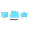 Bedding Set - HOMEROKK - Duvet Cover 140x200 - Pillowcase 65x65 - Fitted Sheet 90x190 - Sky Blue