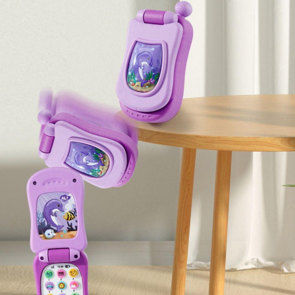 Flip Cover Phones Musical Toys Simulation Phone Control Music Sleeping Toy  Birthday Gifts