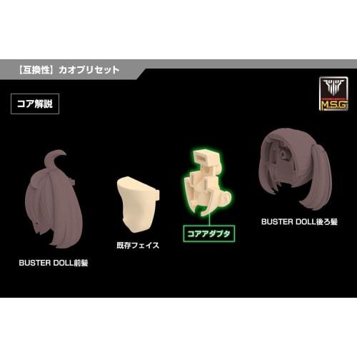 Kotobukiya Megami Device M.S.G 04 Face Set for Chaos & Pretty, Skin Color B, Approximately 19mm Tall, 1/1 Scale Plastic Model