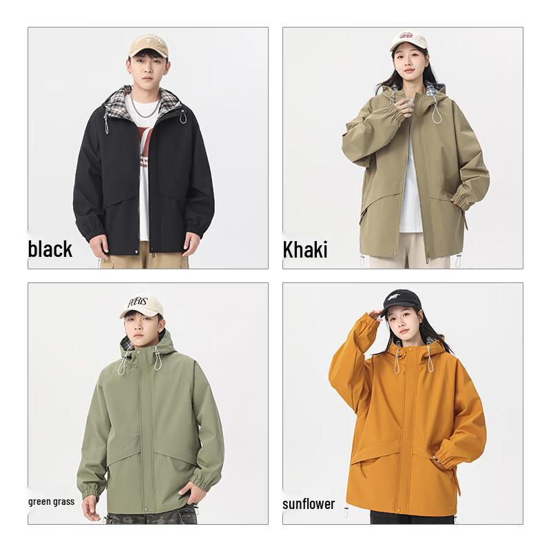 EASTERN CAMEL Unisex Outdoor Hooded Windbreaker Jacket