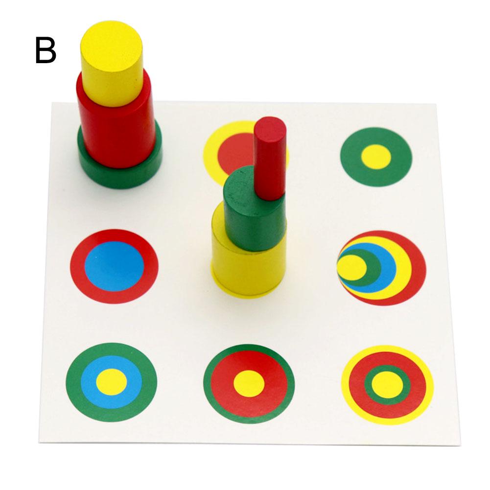 

Детская деревянная цилиндрическая карточка-игрушка для детей, раннее образовательное учебное пособие #B