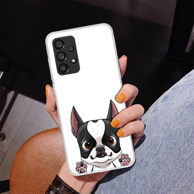 Pug Dog French Bulldog Phnoe Case for Samsung Galaxy A17 A37 A57 A16 A26 A36 A56 A15 A14 A13 A55 A54 A53 A35 A34 A33 A25 A24 A23