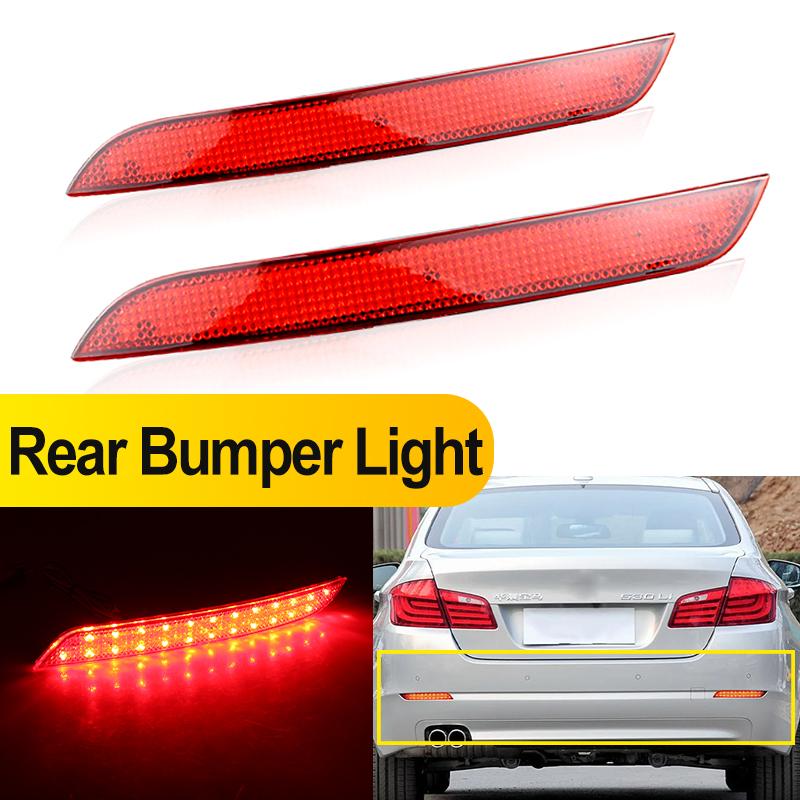 2PCS For BMW 5-series F10 F11 F18 2009 2010 2011-2014 Rear Fog Lamp LED Light OEM# 63147203237 63147203238 Car Light Assemblies