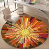 1pc Sunburst Mosaic Office Round Area Rug, Indoor Mat Suitable ForOffice, Under Office Chairs Bedroom Living Room Home Decor, Room Deco  D056