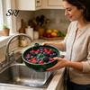 Fast Berry Cleaning Device Automatic Washing Bowl Self Spinning Fruit Washer with Quick Drain Non-scratch System Easy Clean Vortex Action Vegetable