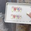 Hand-woven Kasumi Macaron Hand-painted Blush French Sweet Temperament Whitening Manicure Patch