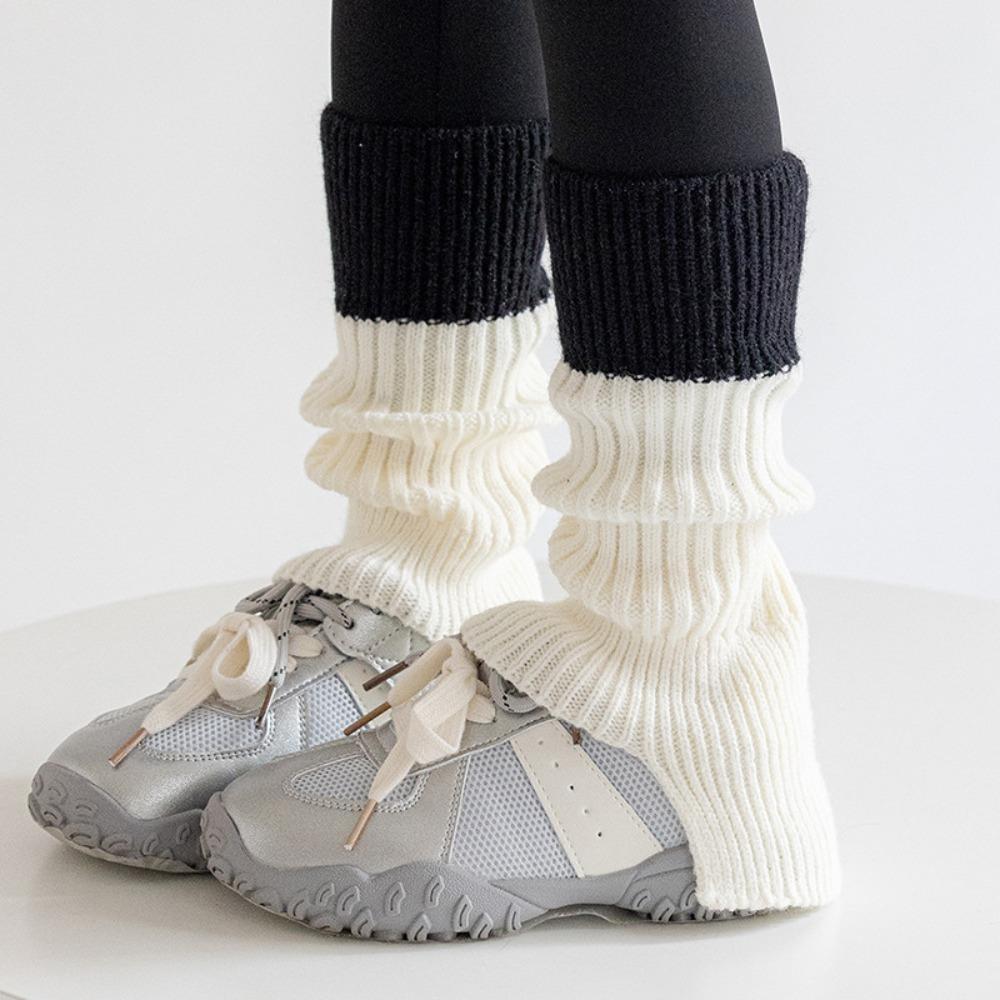 Harajuku Children's Leg Warmers Japanese Style Knitted Foot Cover Fashion Kids Long Socks  Winter