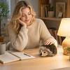 Realistic Hedgehog Plush Toy Stuffed Animal Soft Fabric Hedgehog Doll Decorative Animal Replica for Home Office Display and Gift