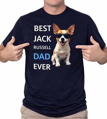 Best Jack Russell Dad Ever T-Shirt Funny Dog Father Quote Cool Gift Mens New Top