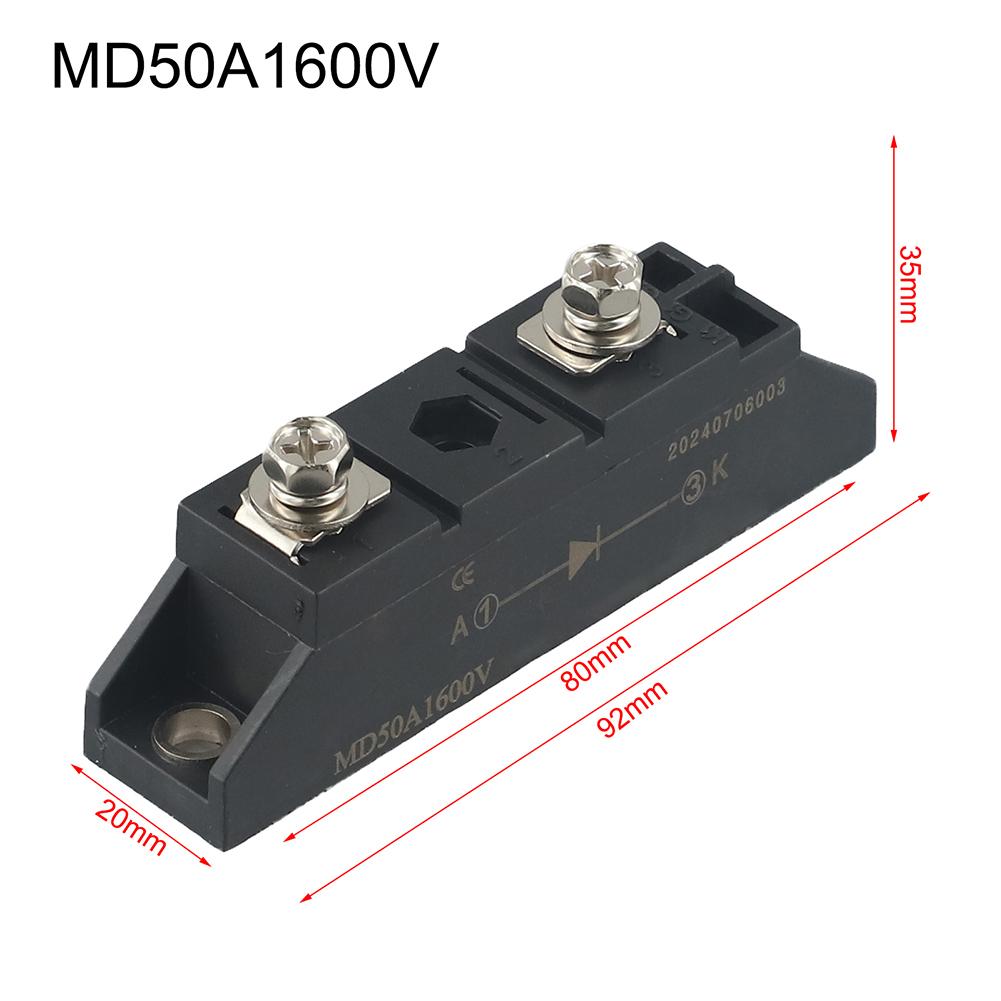 1 Set MD50A 1600V Solar Diodes Rectifier With Heat Sink For Solar And Auto Panel Electrical Industrial Replacement Accessories