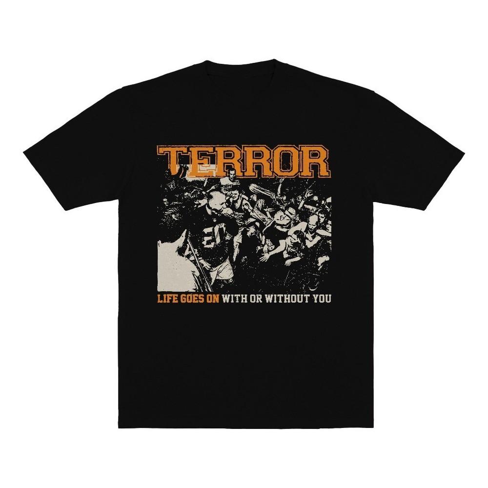 HITAM Terror LIFE GOES ON VINTAGE BAND S BL764 Unisex T-Shirt S