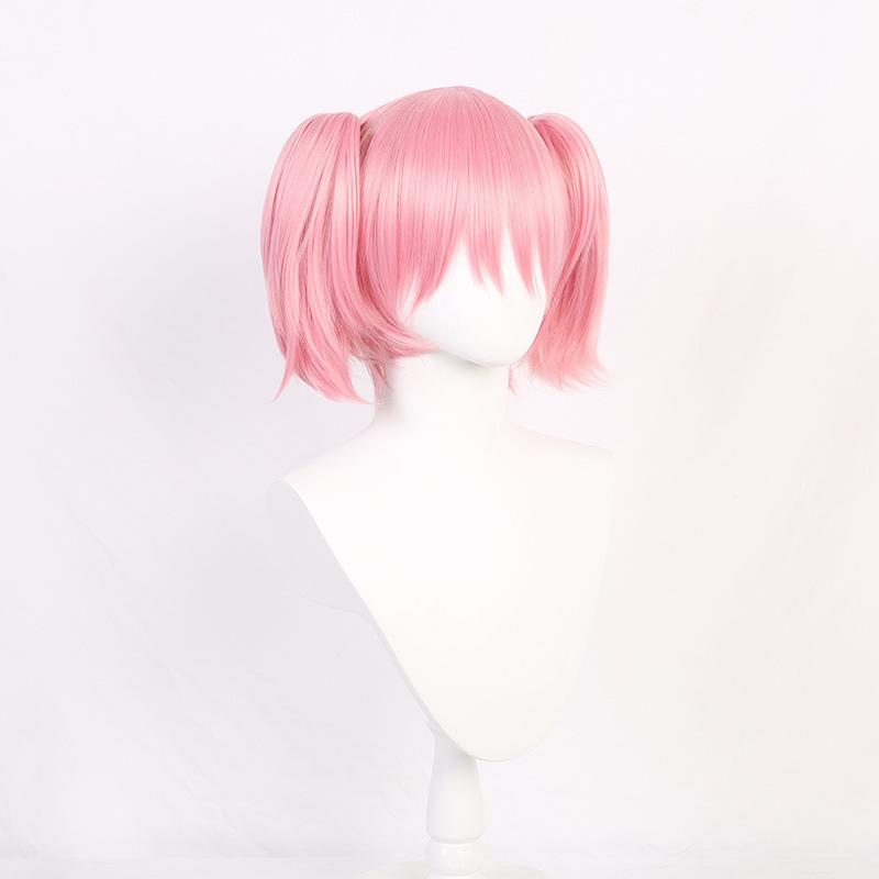 Pink Ponytail Clip Artificial Scalp Wig Magic Girl Cos Wig Anime Reality Show Wig