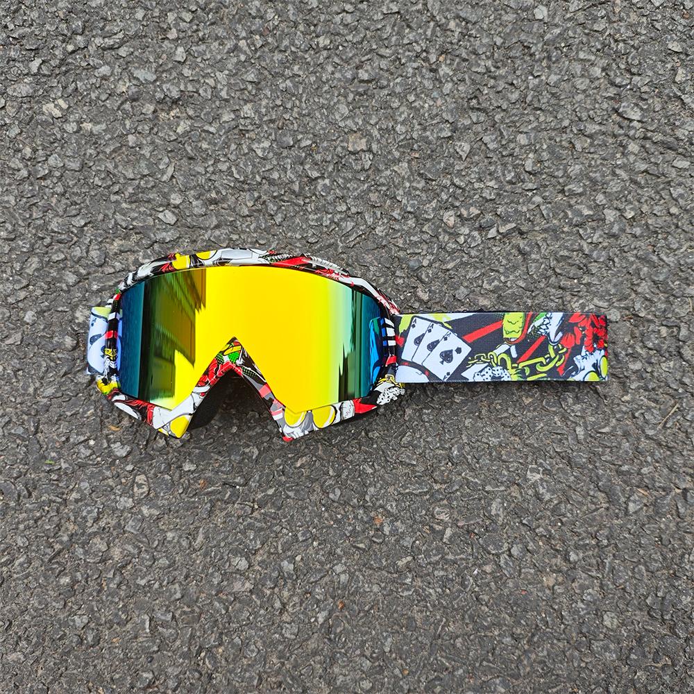 2025 Motorcycles Ski Goggles Cycling Riding Glasses Personalized Printing Ski Goggles Windbreak Ventilate Anti-Glare Goggles