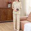 New pajamas women's summer cotton silk retro style women's new Chinese hanfu mother cotton silk loungewear large size