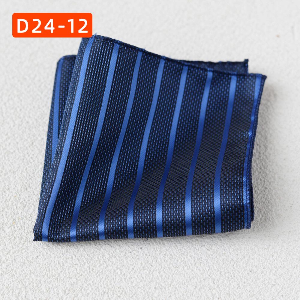 Striped Polyester Silk Pocket Square for Wedding or Business