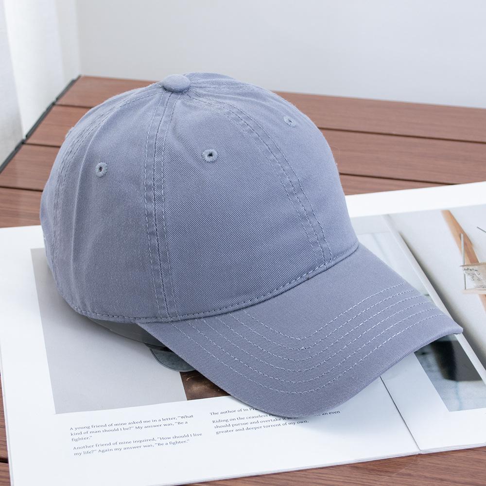High-quality Pure Cotton Light Board Solid Color Versatile Baseball Cap for Men and Women Soft Top Casual Big Head Circumference Showing Face Small C