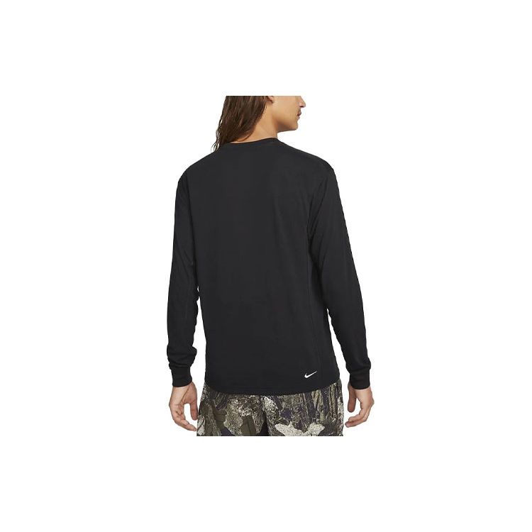 Nike Dri-FIT ACG Goat Rocks Solid Logo Crew Neck Loose Long Sleeve T-Shirt Men Tops Black DO9269-015
