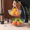 Creative 2-Tier Fruit Basket Bowl Storage Shelf Display Standing Multipurpose for