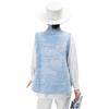 Chalecos Vaqueros Baggy Estilo Chino Vintage Sin Mangas Estampado de Nubes Chic Verano Cuello Alto Dulce Simple Estético Estudiantes Suave