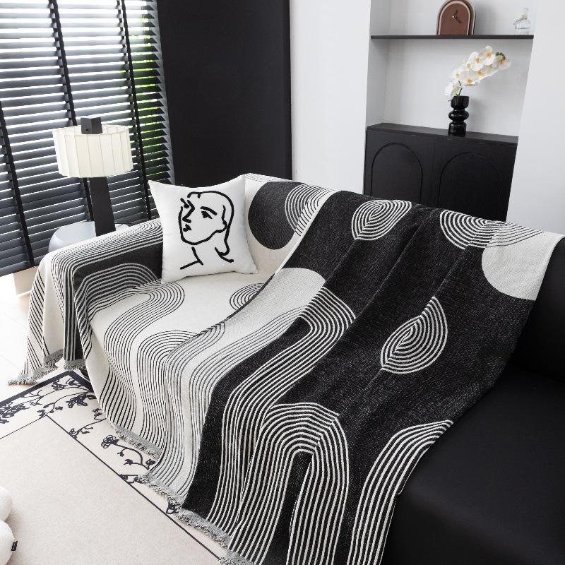 Chenille Sofa Cover Cloth, High-end Washable Sofa Blanket Cover, Universal for All Seasons, Stain-resistant and Cat-claw-proof Sofa Towel