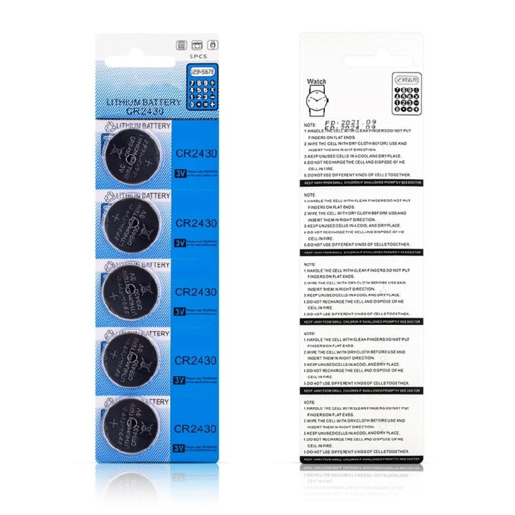 Pack Of 5/10 CR2430  Coin Cell Batteries 3V CR2430 Lithium Battery For Toy,Calculators, Remote Controls 24mm Diameter