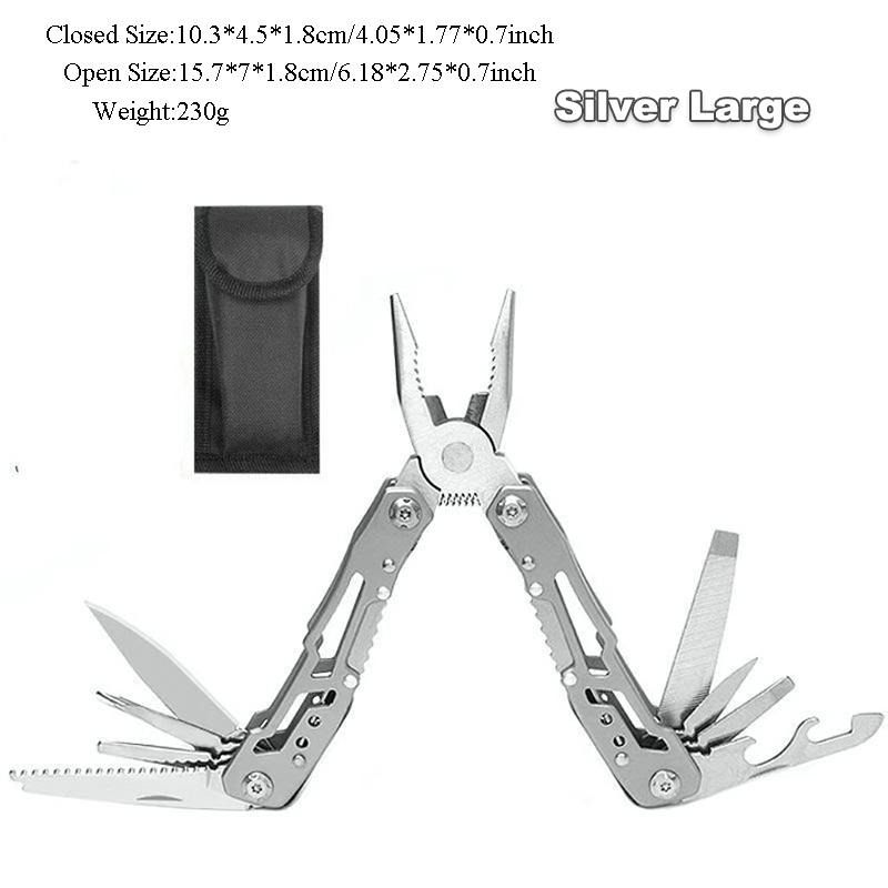 Outdoor Folding Multi-Pliers Stainless Steel Portable Emergency Survival Knife Clamp for Hunting Hiking Camping Rescue Equipment
