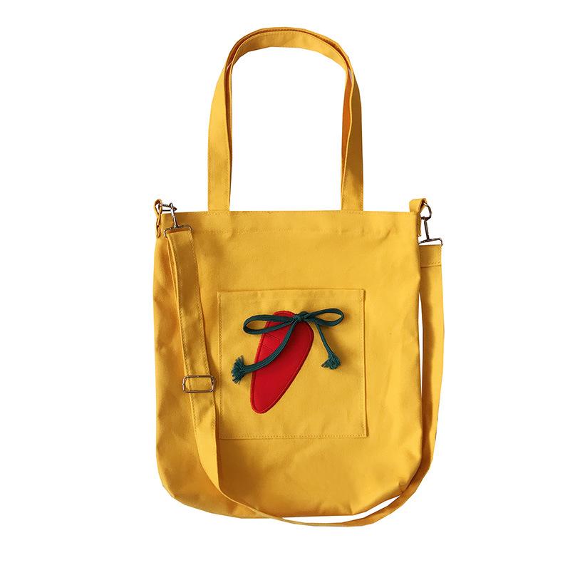 Canvas Bag Women'S Versatile Shoulder Messenger Bag Large Capacity Literary Simple Fashion Commuter Bag