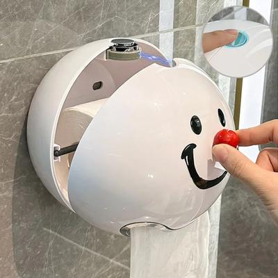 Creative Smiling Face No Punching Toilet Paper Box Wall Mounted Toilet Tissue Suction Waterproof
