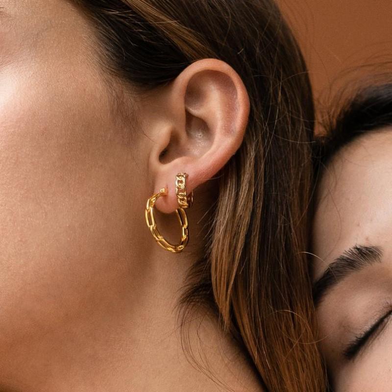 925 Sterling Silver Retro Niche INS Chain Earrings for Women - European & American French Design
