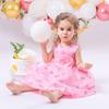 0-10 Years Summer Toddler Baby Girls Dress For Party Wedding Birthday Print Flower Christening Gown Children Clothes Floral