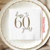 Prost auf 60 Jahre Servietten 60. Geburtstagsfeier Partyzubehör Geschenk Mittagessen Dinnerparty Tischdeko Papierservietten