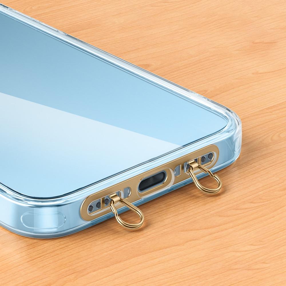 Nerezová ocelová šňůrka na telefon s dvojitou přezkou, těsnění, zavěšení lano na mobilní telefon