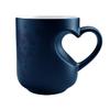 Tazza che cambia colore 325ml Forma di cuore Tazza d'acqua Ceramica Novità Tazze da caffè con manico, Regali romantici creativi per coppie