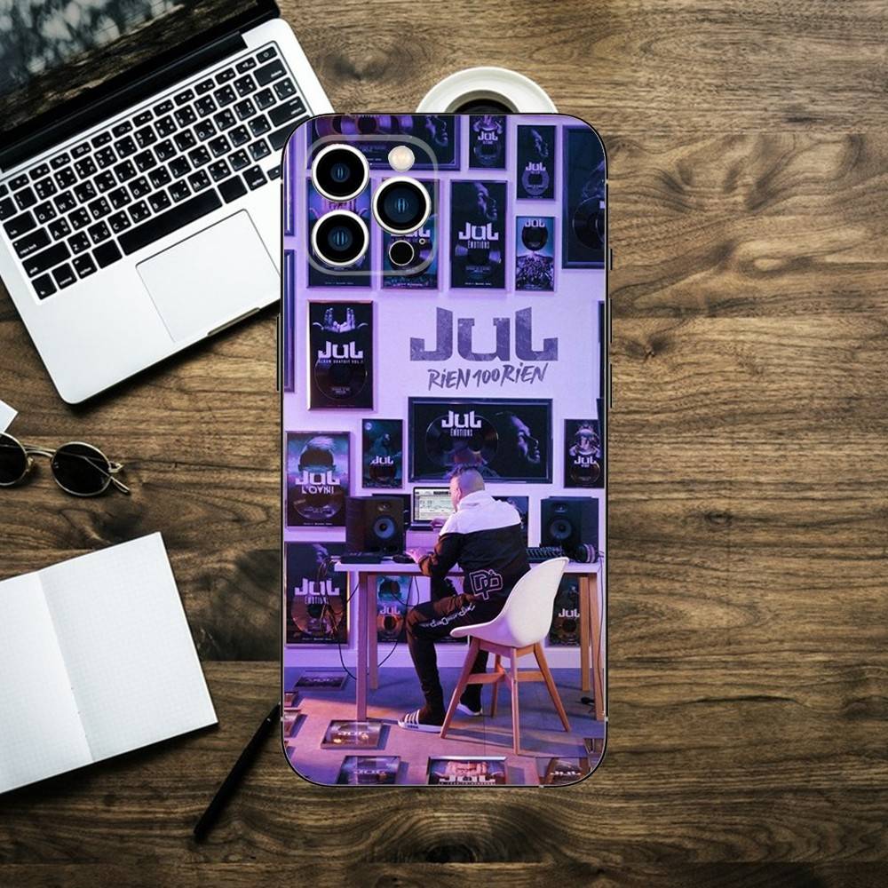 

J-Julien Mari Jul Phone Case For iPhone 16,15,14,13,12,11,XS,XR,X,8,7,Pro,Max,Plus,mini Silicone Black Cover iPhoneXSMAX