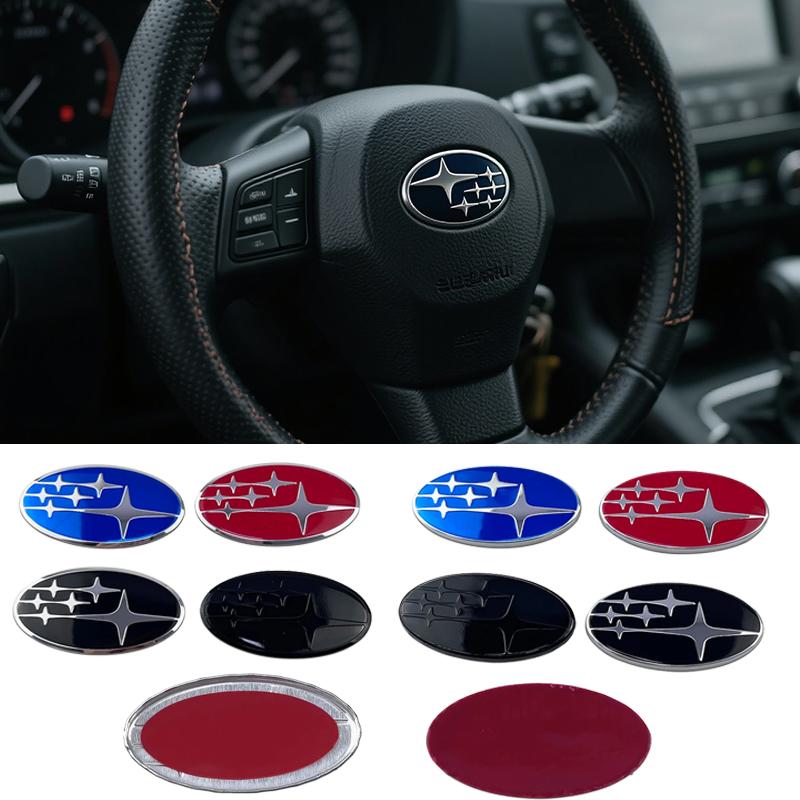 58mm Alloy Car Steering Wheel Emblem Center Logo Sticker for Subaru Forester Outback Legacy Impreza STI BRZ Accessories ysi8