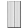 Black Cross-Stripe Magnetic Gauze Door Curtain: Summer Insect-Repellent, No-Drill, Self-Adhesive Encrypted Embroidery Curtain