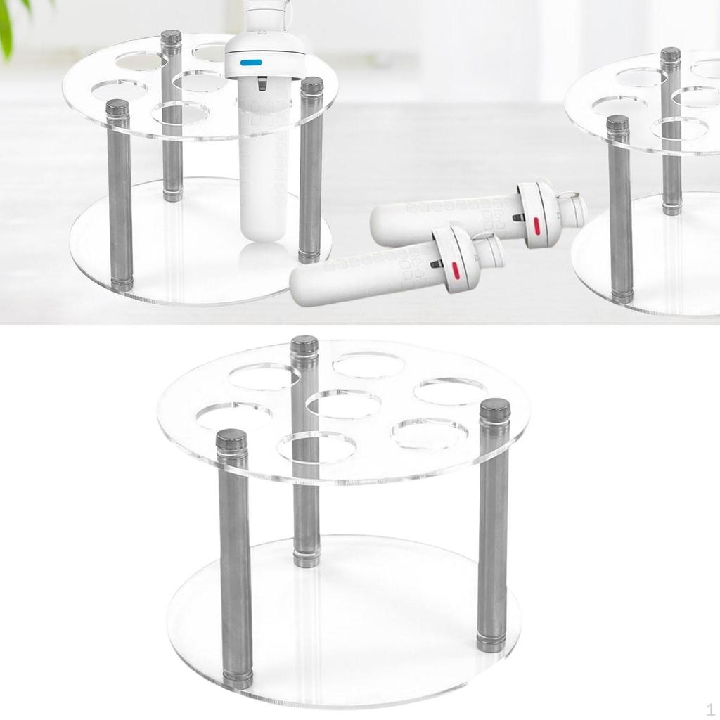Flavor Holder Storage Rack Space Saving for Storing Shelf Organization Acrylic with 7 Holes Support