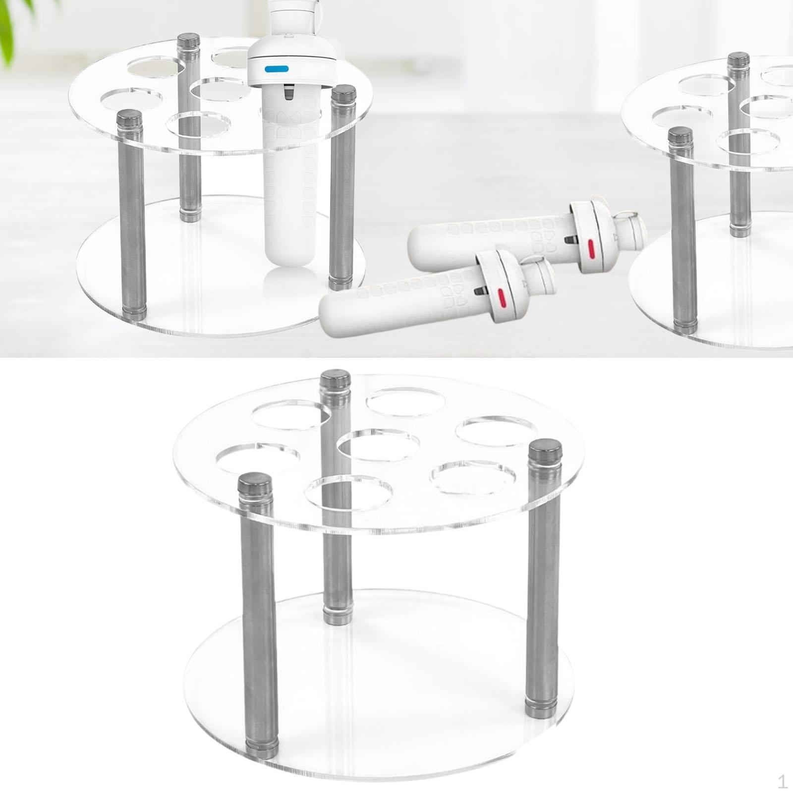 

Flavor Holder Storage Rack Space Saving for Storing Shelf Organization Acrylic with 7 Holes Support