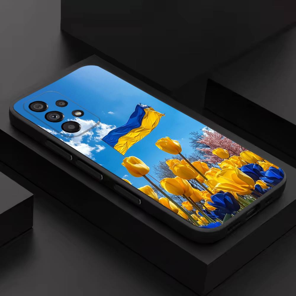 

Ukraine Flag Ukrainian MAP Phone Case For Samsung S 9,10,21,30,22,23,24,25,26,Ultra,Plus,Lite,FE,4,5G Black Soft Precise SamsungS24