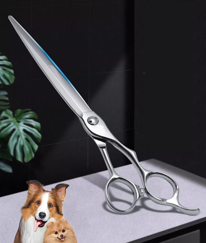 7.5 Inch Japan VG10 Steel Pet Grooming Straight Scissors Shears Factory Wholesale OEM Service