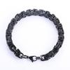 8.5mm Vintage Stainless Steel Byzantine Bracelet Chunky Hand Chain for Men Punk Rock Boy Anklet Hiphop Wristband Metal Jewelry