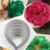 Juego de 6 Piezas Molde de Pétalo de Rosa de Acero Inoxidable para Decoración de Pasteles Fondant Sugarcraft Cortadores Herramientas Molde