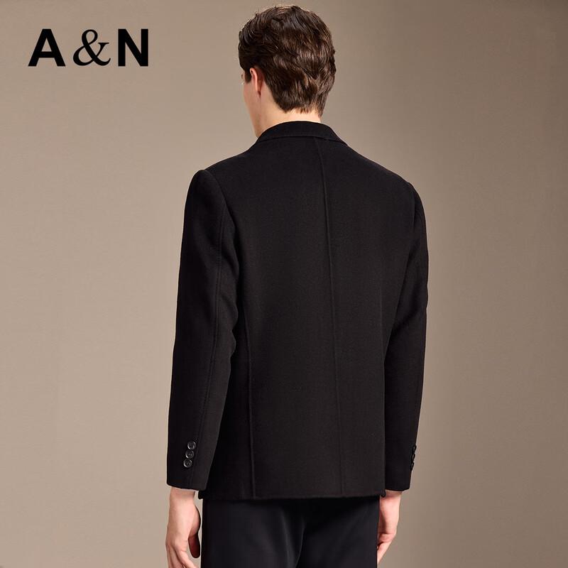 Men's Detachable Goose Down Liner Wool Blend Overcoat