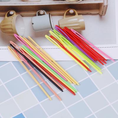 10 Stück mehrfarbige Kunststoff-Nähnadeln, DIY-Handwerkszubehör, Strick-Nähnadel