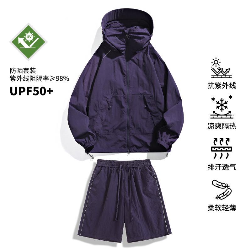 Roupas de sol com visão noturna refletiva masculinas leves e respiráveis tops de sol femininos esportivos ao ar livre trajes de sol para casais