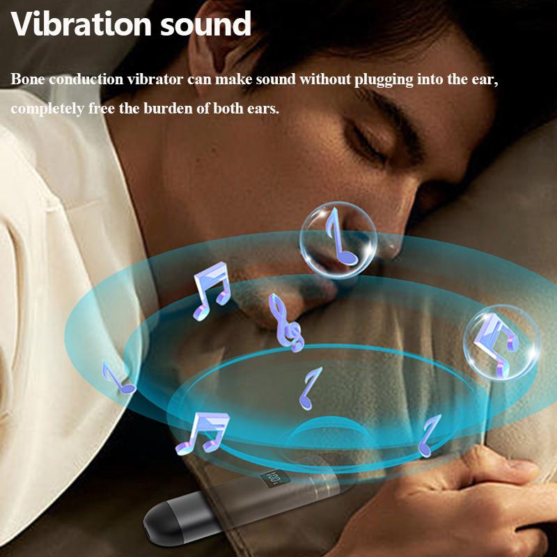 QY09 Under Pillow Sleep Aid Bluetooth Speaker Mini Bone Conduction Soundbar Music Player Support Timed Shutdown Built-in 32GB TF Card