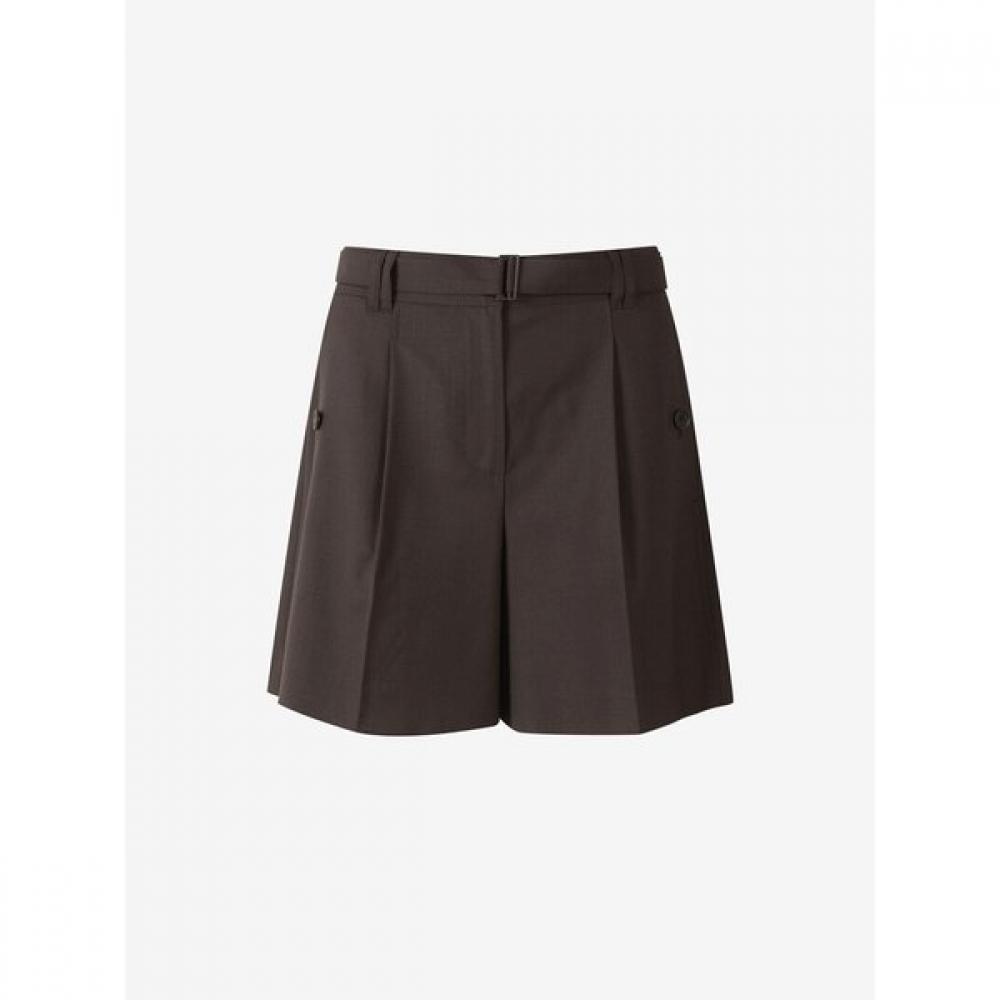 Cc Collect Belted Wool Blend Shorts  C253msa022c 